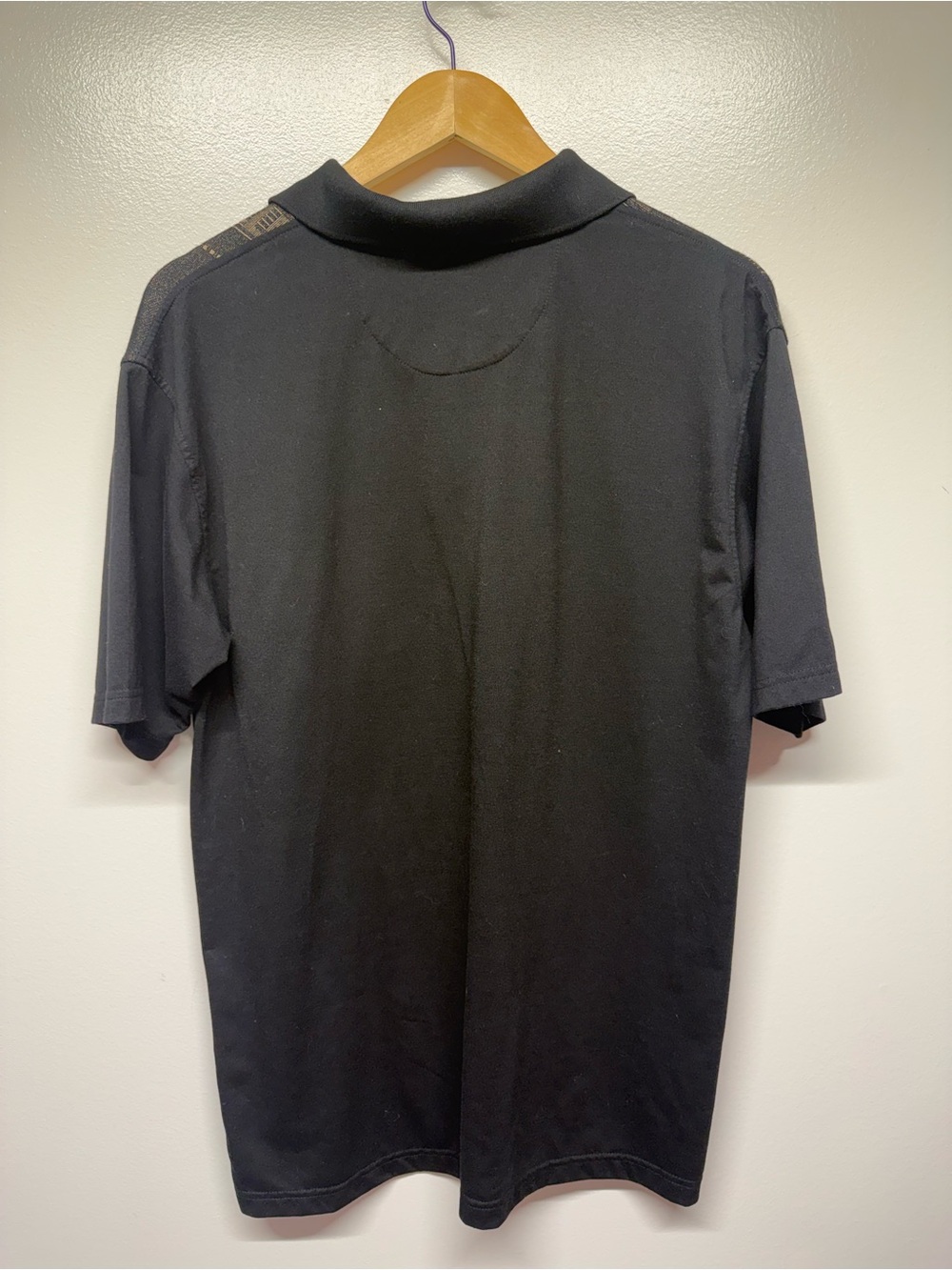 Black & Brown Patterned Polo Shirt - Picture 3 of 3